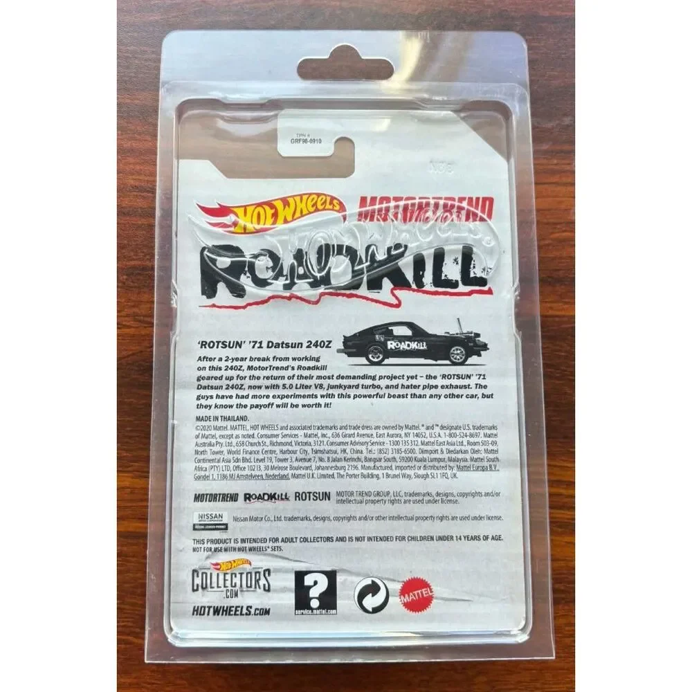 2020 Hot Wheels Motortrend Roadkill Rotsun Custom 71 Datsun 240z Metal GRF090910